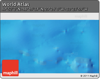 Physical 3D Map of the Area around 48° 5' 50" N, 22° 52' 30" W