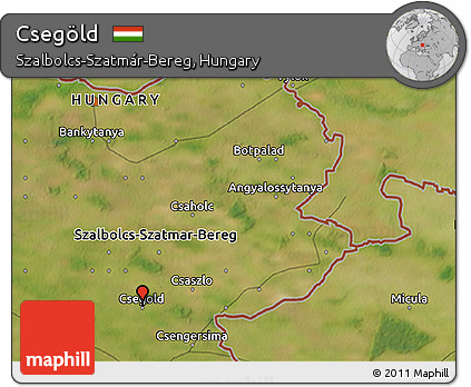 Satellite 3D Map of Csegöld