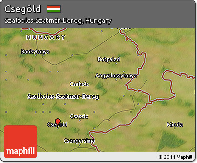 Satellite 3D Map of Csegöld