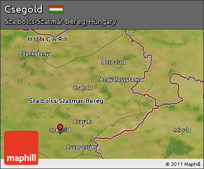Satellite 3D Map of Csegöld
