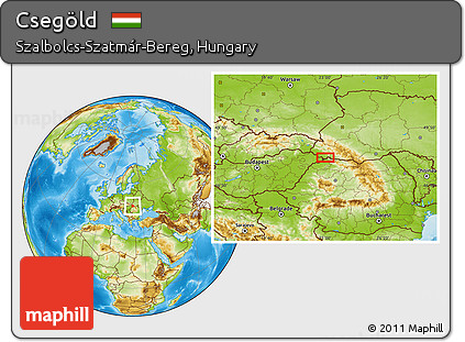 Physical Location Map of Csegöld
