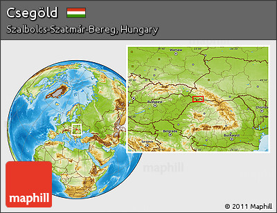Physical Location Map of Csegöld