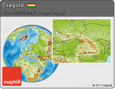 Physical Location Map of Csegöld