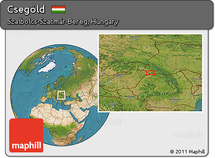 Satellite Location Map of Csegöld