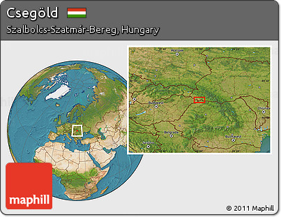 Satellite Location Map of Csegöld