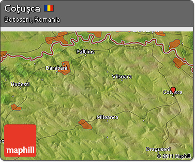 Satellite 3D Map of Coţuşca