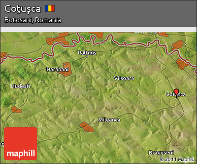 Satellite 3D Map of Coţuşca