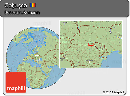 Savanna Style Location Map of Coţuşca