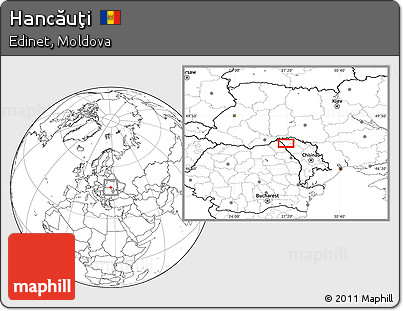 Blank Location Map of Hancăuţi