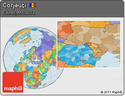 Political Location Map of Corjeuţi