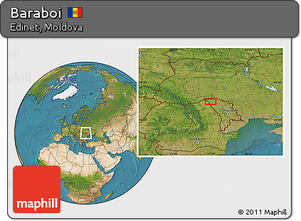 Satellite Location Map of Baraboi