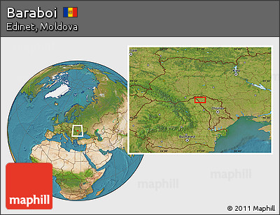 Satellite Location Map of Baraboi