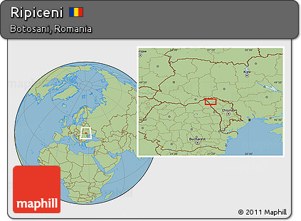 Savanna Style Location Map of Ripiceni