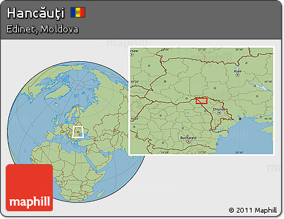 Savanna Style Location Map of Hancăuţi