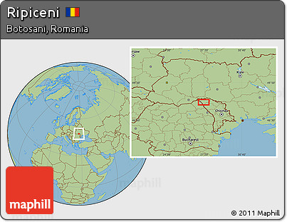 Savanna Style Location Map of Ripiceni