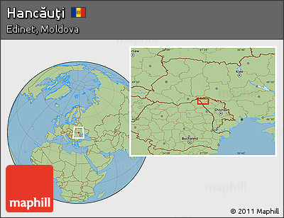Savanna Style Location Map of Hancăuţi