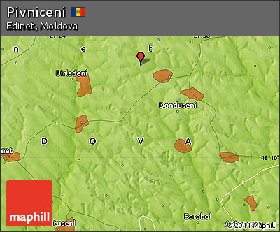 Physical Map of Pivniceni