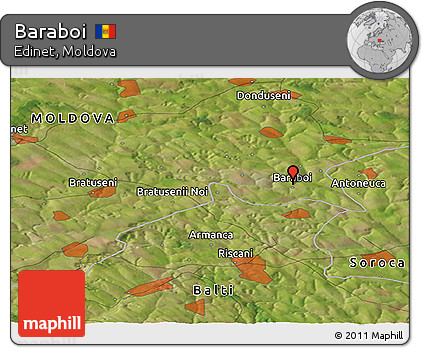 Satellite Panoramic Map of Baraboi