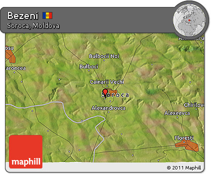 Satellite 3D Map of Bezeni