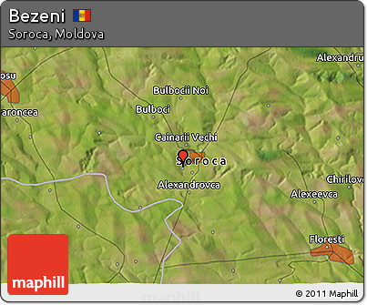 Satellite 3D Map of Bezeni