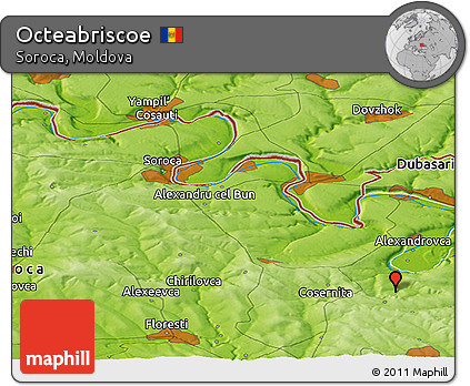 Physical Panoramic Map of Octeabriscoe