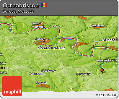 Physical Panoramic Map of Octeabriscoe