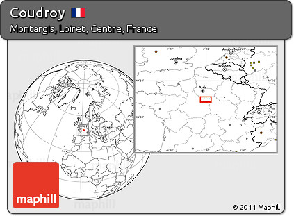 Blank Location Map of Coudroy