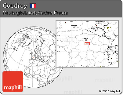 Blank Location Map of Coudroy
