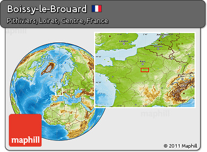 Physical Location Map of Boissy-le-Brouard