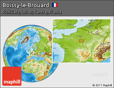 Physical Location Map of Boissy-le-Brouard