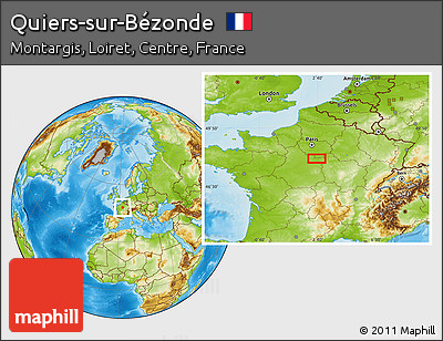 Physical Location Map of Quiers-sur-Bézonde