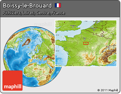 Physical Location Map of Boissy-le-Brouard