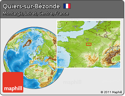 Physical Location Map of Quiers-sur-Bézonde