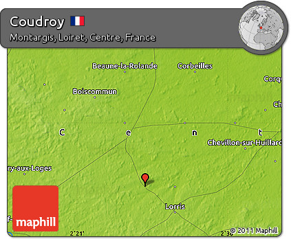 Physical Map of Coudroy