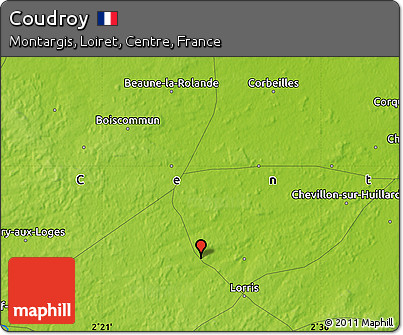 Physical Map of Coudroy