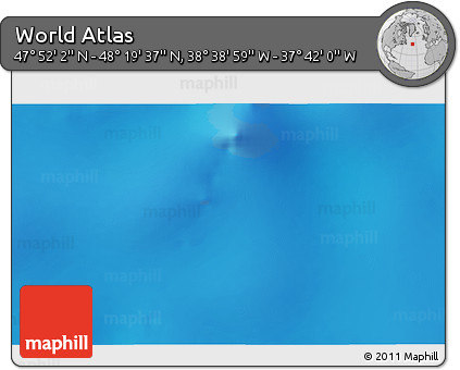 Physical 3D Map of the Area around 48° 5' 50" N, 38° 10' 29" W