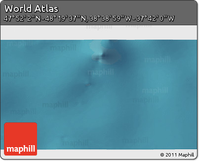 Satellite 3D Map of the Area around 48° 5' 50" N, 38° 10' 29" W