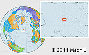 Political Location Map of the area around 48° 5' 50" N, 38° 10' 29" W