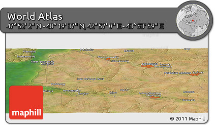 Satellite Panoramic Map of the Area around 48° 5' 50" N, 43° 25' 29" E