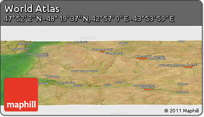 Satellite Panoramic Map of the Area around 48° 5' 50" N, 43° 25' 29" E