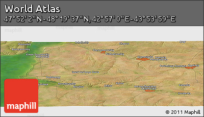 Satellite Panoramic Map of the Area around 48° 5' 50" N, 43° 25' 29" E