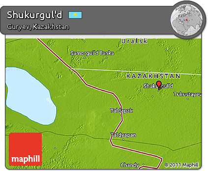 Physical 3D Map of Shukurgul'd