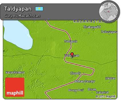 Physical 3D Map of Taldyapan