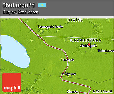 Physical 3D Map of Shukurgul'd
