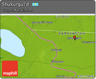 Physical 3D Map of Shukurgul'd