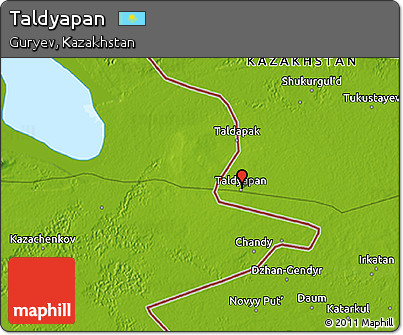 Physical 3D Map of Taldyapan
