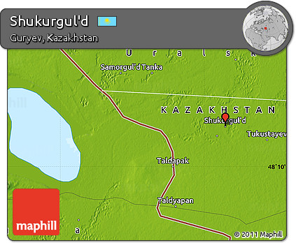 Physical Map of Shukurgul'd