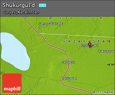 Physical Map of Shukurgul'd