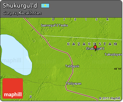 Physical Map of Shukurgul'd