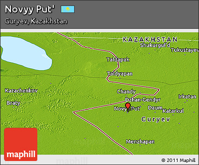 Physical Panoramic Map of Novyy Put'